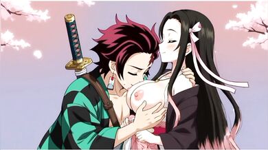 Hentai de waifus populares Tsunade, Nezuko