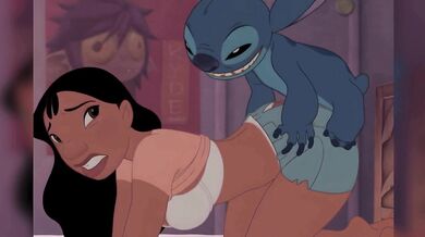 Nani Lilo and Stitch Hentai Motel Room Ass Up Anal Lovemaking with Adult Stitch Nani De Quatro Anal Sex on Bed with Nani Motel Sex Curvy Brunette