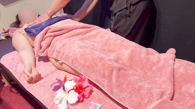 Prolonged oil massage leaves cock throbbing past breaking point