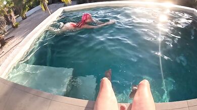 #352 Insanely Cute Diana, Poolside Blowjob