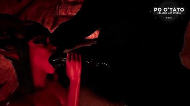 Succubus Sucks Orc Monsters Huge Monster Cock In Cave | Oral Creampie | 3D Animated