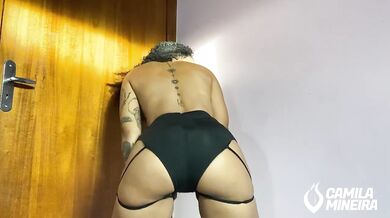 HORNY, NAUGHTY WAS CAUGHT TRYING ON SHORTS - TRY ON