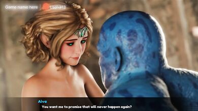 An elf girl performed a secret ritual using an orc's huge dick. 3D 2K Hentai Anime
