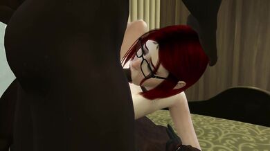 Redhead receives an orgy