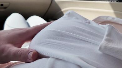 Amateur Public Touching Big Natural Tits after College 18+