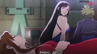 Hentai Tifa and Aeris fuck with Cloud from the game Financial Fantasy. 2B spreads her legs for a cock.