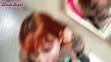 This redhead is very slutty, she likes my cock too much