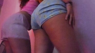 two lesbians shaking her big ass