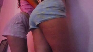 two lesbians shaking her big ass