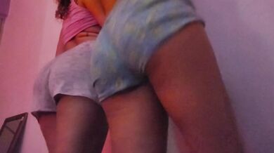 two lesbians shaking her big ass