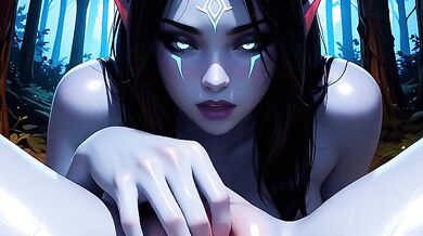 Draenei Girls Unleashed – A Night to Remember in the Forest - WoW AI Generated