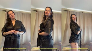 My black satin robe