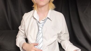 【Day6】Yシャツネクタイ　ビジネス系のボーイッシュ女子が1人でオナニー　男の娘？　Tomboy Boyish