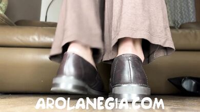 Shoe Play & Dangling POV - Barefoot To Black High Heels Close Up