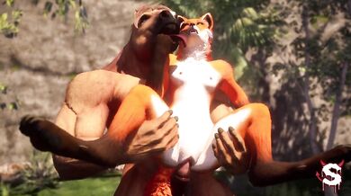 A sexy vixen fucks with a huge cock until he squirts.