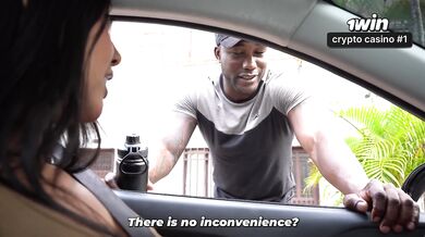 Busty brunette ends up with a stranger in her room after seeing his big cock while jogging
