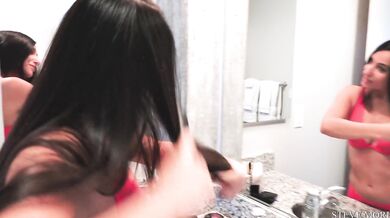 Hot romantic morning sex! Big cock small pussy and many orgasms