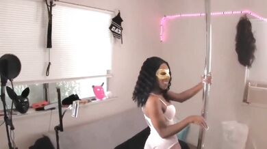 My Ebony Stepsister Gave Me A Striptease