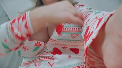 Can I put on my Christmas pajamas yet? Slow masturbation of a chubby MILF.
