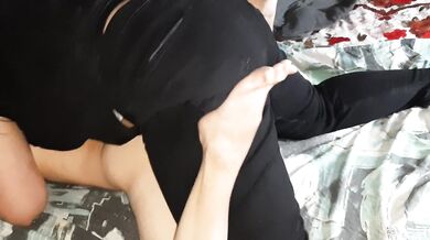 I fucked her tight wet pussy hard with a big black strapon - Lesbian_illusion