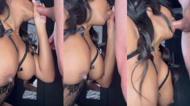 Pretty Lil Slut Gets Her Face Fucked, Sloppy Blowjob