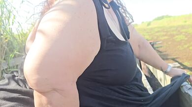 BBW Solo Outside Masturbation