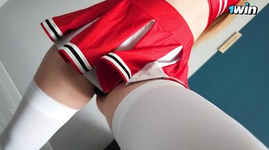 GORGEOUS CHEERLEADER DANCING ON MY COCK, HER PUSSY FLOWING LIKE SHE HASN'T SPENT A YEAR ON A DICK
