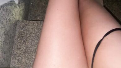 POV My parents were home and I was so excited I had to have an orgasm on the steps
