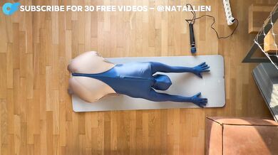 Zentai Catsuit Yoga Stretching - Girl Mastrubation