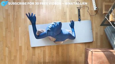 Zentai Catsuit Yoga Stretching - Girl Mastrubation