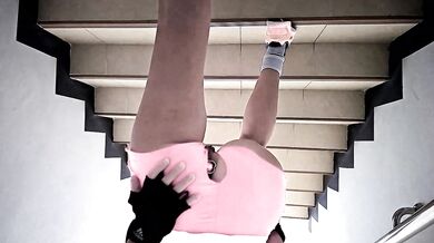 Slow motion Sexy Exercising # Butt Plug close up