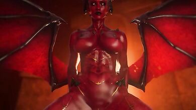 OC Succubus by SFMPOV in an orgasmic cowgirl