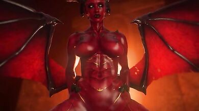 OC Succubus by SFMPOV in an orgasmic cowgirl