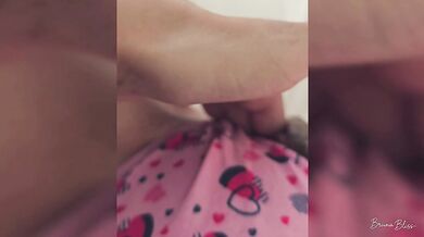 My hand cant stop rubbing my pussy under my panties until i cum like a slut in this messy self recorded pov session.