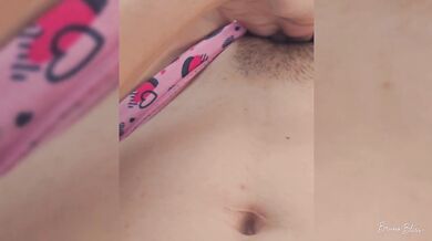 My hand cant stop rubbing my pussy under my panties until i cum like a slut in this messy self recorded pov session.