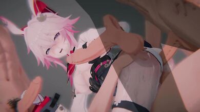 [Honaki: Star Rail] "Aha's Cruel Joke" - Evanescia Broken: POV Sandwich DP & Tied Up (4K)
