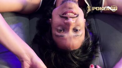 Cumming non-stop on this naughty's foot after eating this pussy