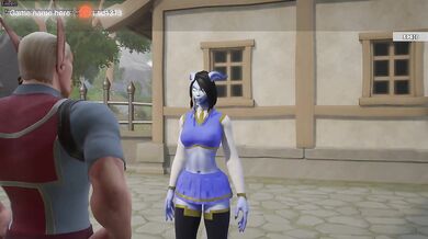 The draenei girl was surprised by the huge penis. 3D Hentai