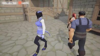 The draenei girl was surprised by the huge penis. 3D Hentai