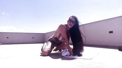 Masturbating in a beautiful spot