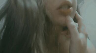 Just a horny student with her mouth dripping waiting for some hard cock to full her mouth