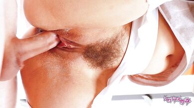 Wife doesn't want to give up my cock even while working at the desk - Happy Wife Happy Life