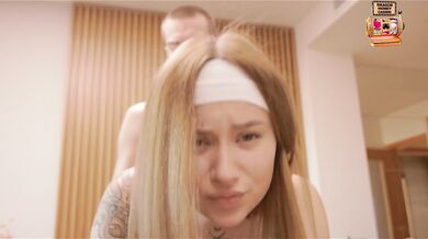 Angry blonde unleashes raw fury on cock, no mercy