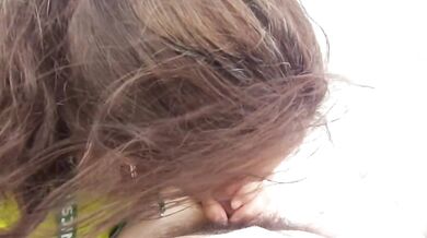 MILF has Outdoor Sex on Public Beach – gives blowjob, gets fucked bareback doggie style