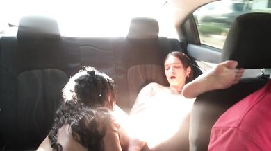 LESBIAN SEX IN THE CAR THEY FUCK PASSIONATELY