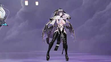 Nude Elf VTuber Dances Level Up | Hentai MMD