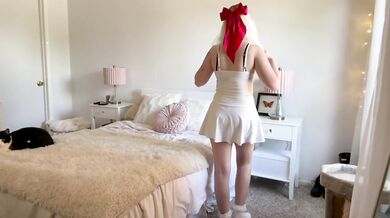 sensual surrender in tiny skirt, full intensity