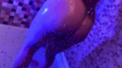 perfect bunny climax floods shower with thick cum