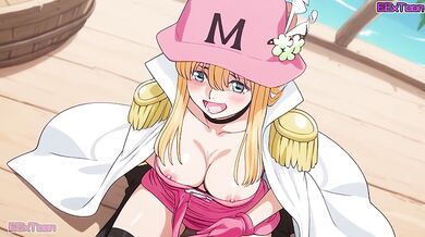 OnePiece Hentai Anime - Big Tits Kujaku Blow Job Hentai by eextoon