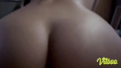 Big cock ejaculates a lot - she makes him cum by sitting down